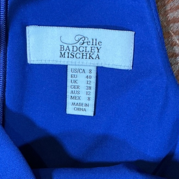 Badgley Mischka Belle Blue Jumpsuit | Size 8 - Picture 6 of 9